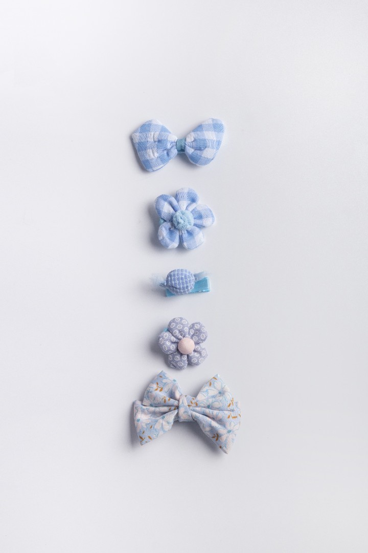 5-Pack of Hair Clips with AppliquÌ©