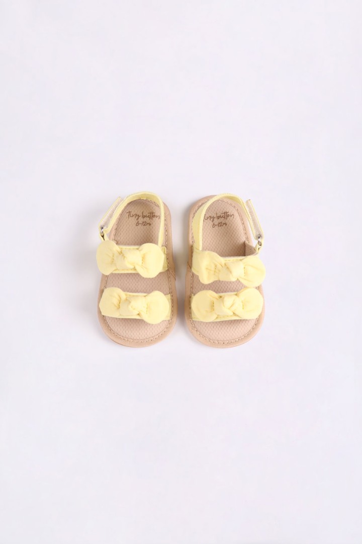 Sandals with Ribbon Appliqué