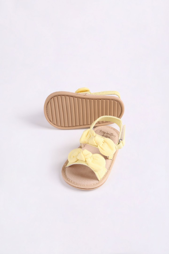 Sandals with Ribbon Appliqué