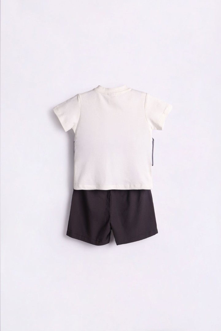 Bow-Tie T-Shirt with Short Suit Set