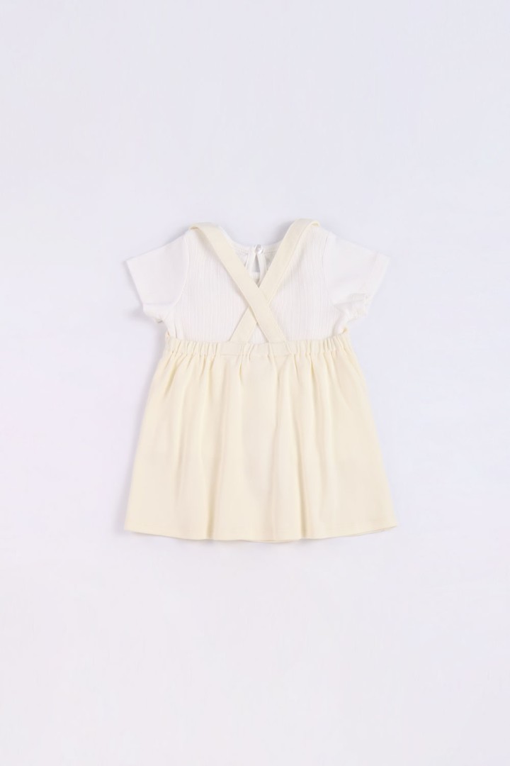 Embroidered Dungaree Dress