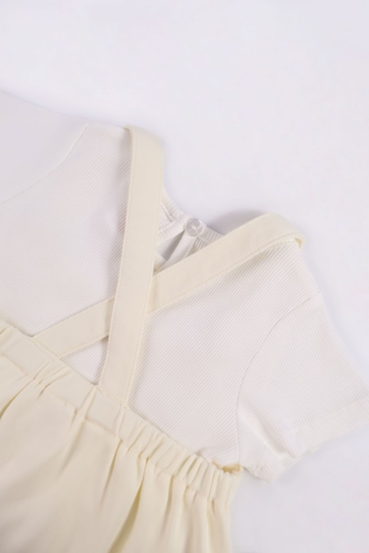 Embroidered Dungaree Dress