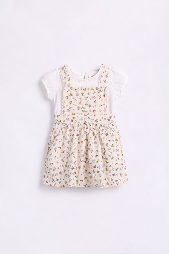 Dungaree Dress with T-shirt