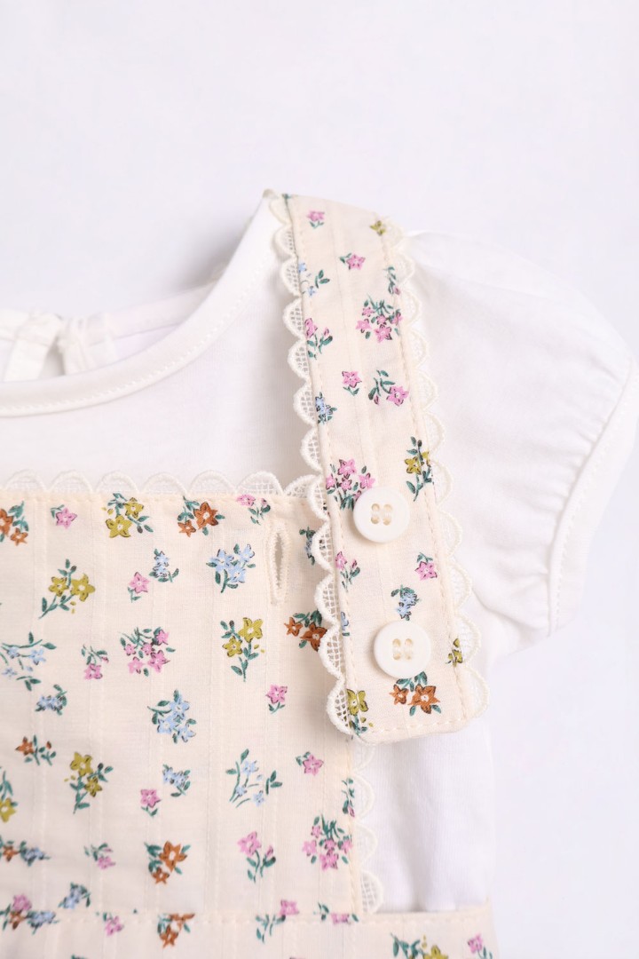 Dungaree Dress with T-shirt