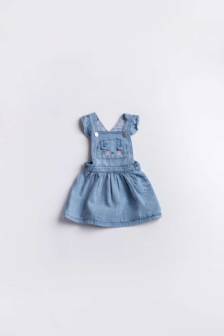 Denim Dungaree Dress