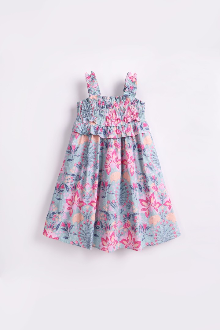 Tropical Print Dress