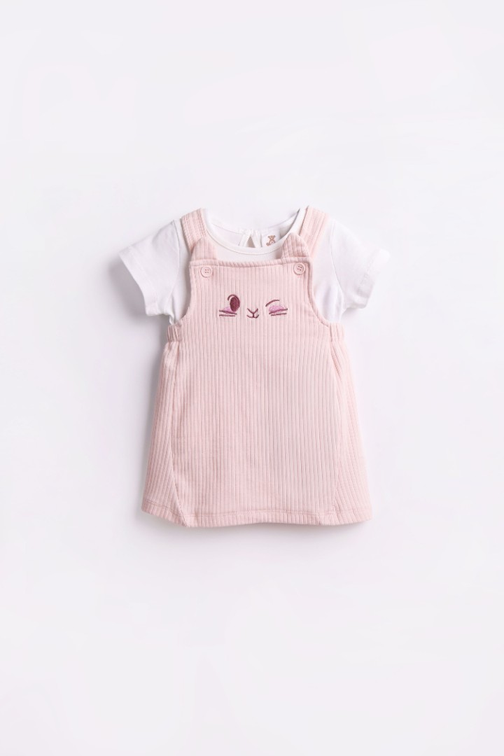 Dungaree Dress with T-shirt
