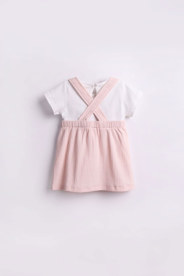 Dungaree Dress with T-shirt