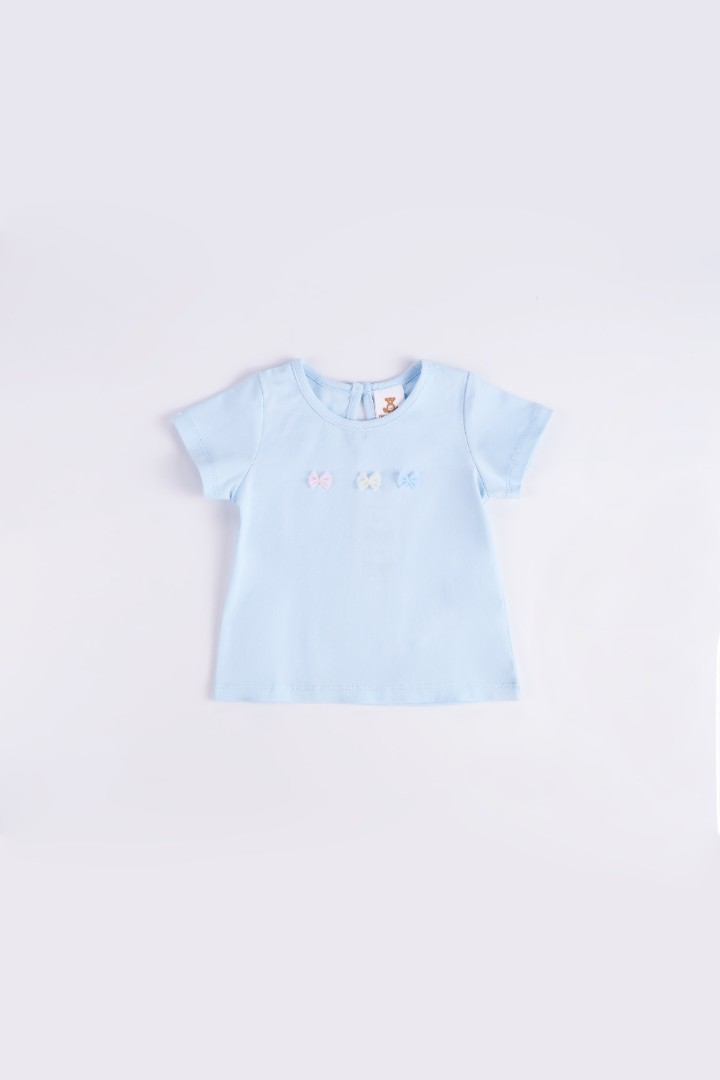 T-Shirt with Ribbon Appliqué