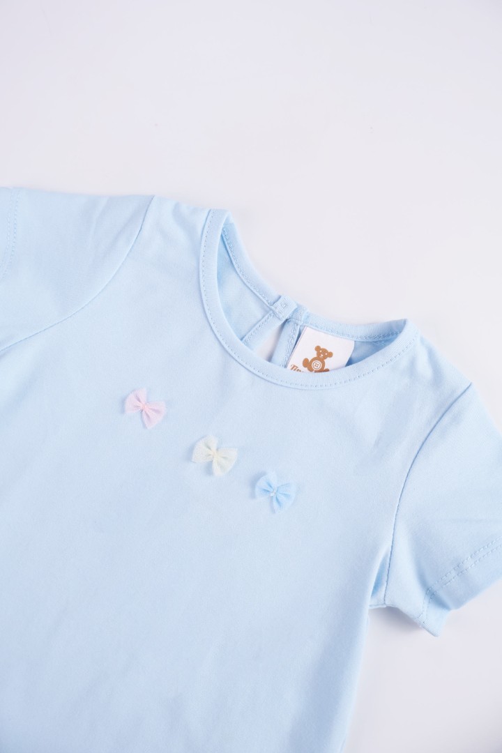 T-Shirt with Ribbon Appliqué