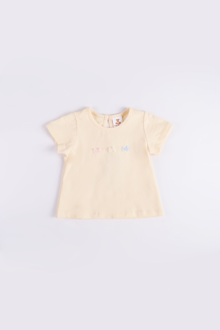 T-Shirt with Ribbon Appliqué 