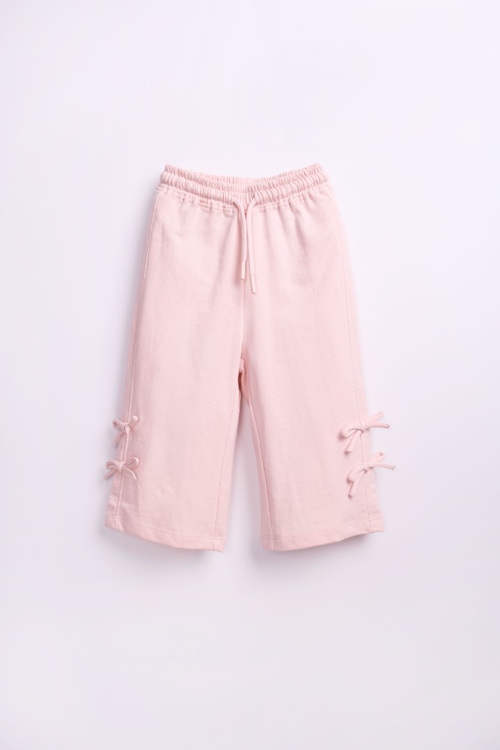 Sweatpants with Ribbon Appliqué 