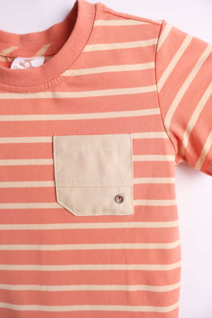 Striped T-Shirt with Short Suit Set