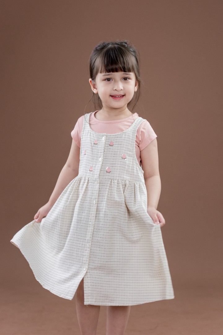 Dungaree Dress with T-shirt 