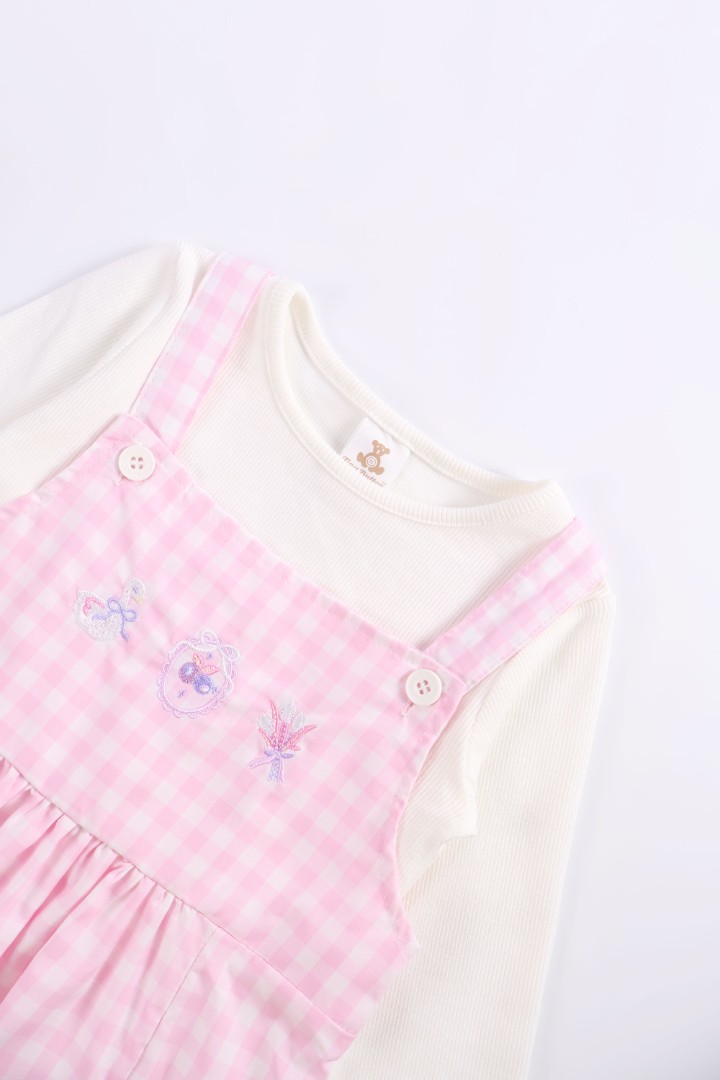 Dungaree Dress with T-shirt