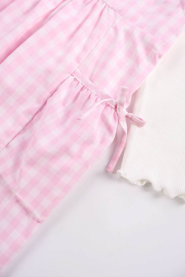Dungaree Dress with T-shirt