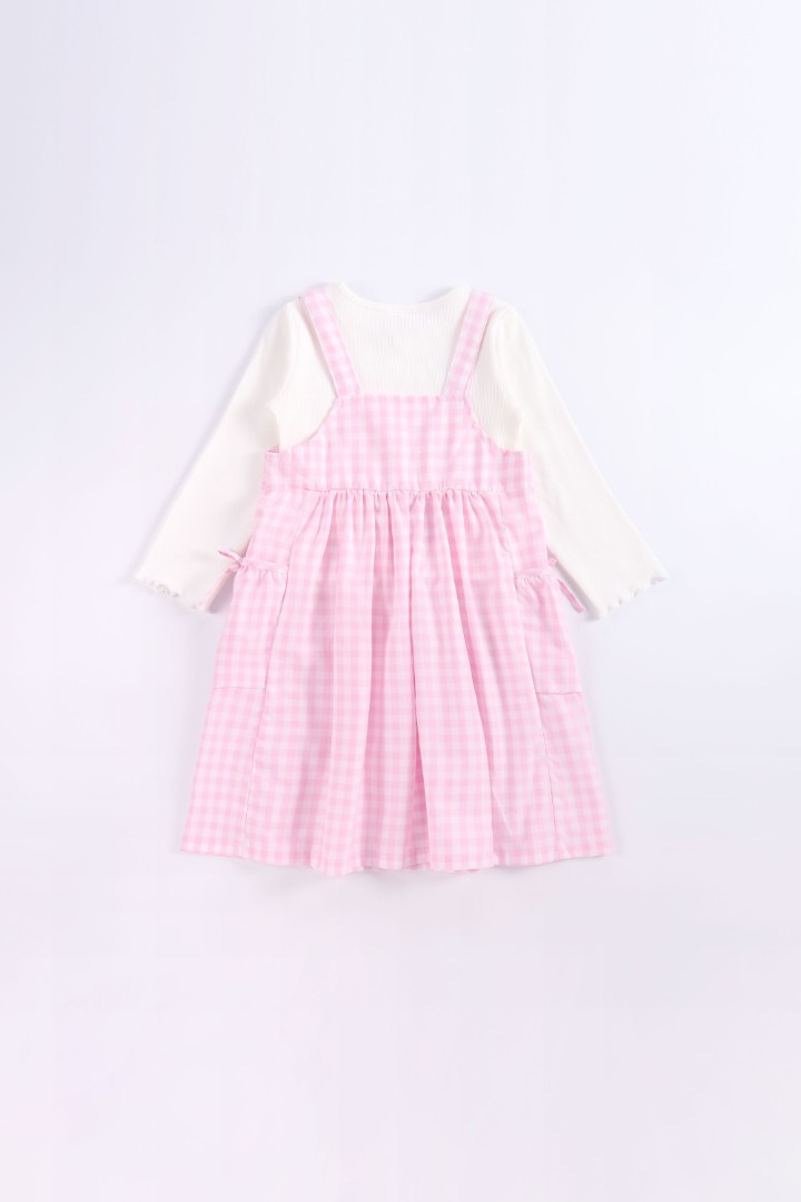 Dungaree Dress with T-shirt
