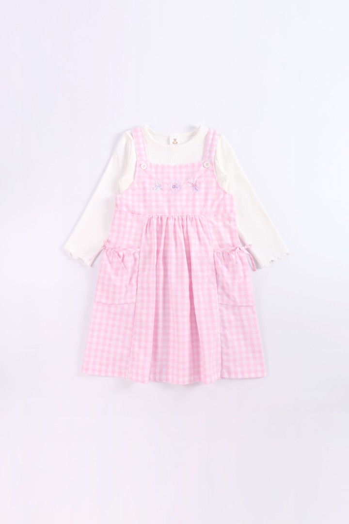 Dungaree Dress with T-shirt