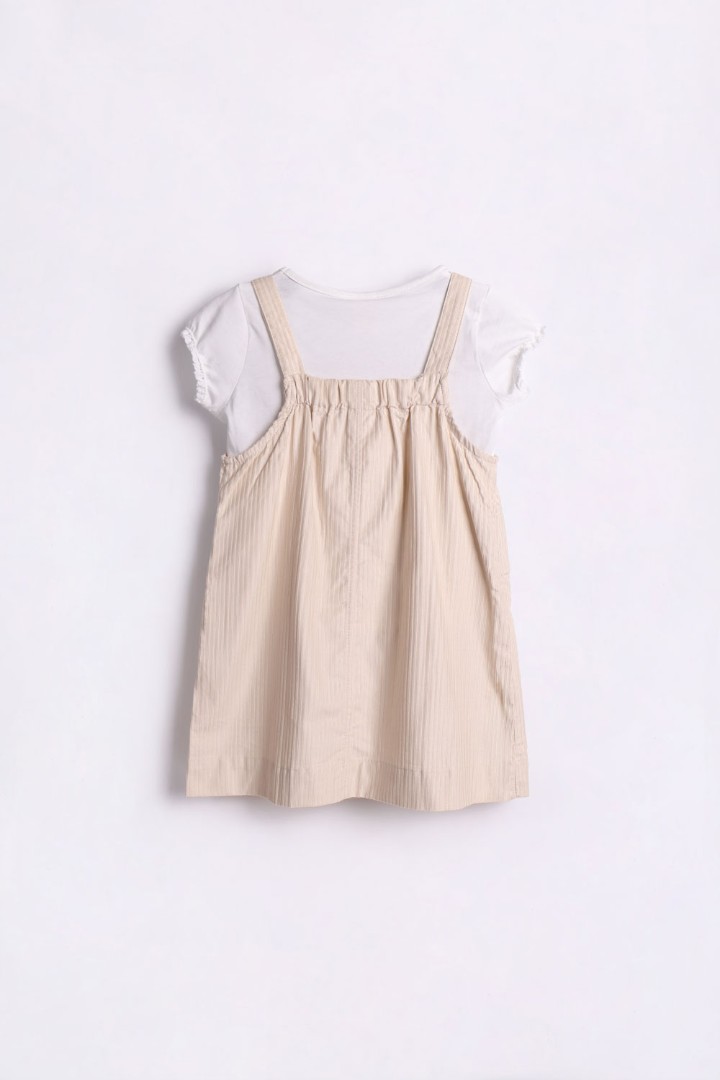 Dungaree Dress with T-shirt