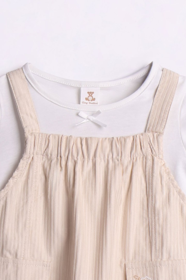 Dungaree Dress with T-shirt
