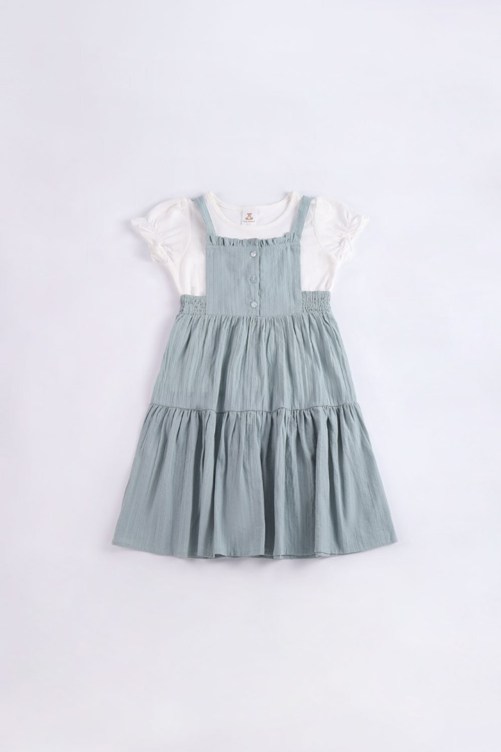 Dungaree Dress with T-shirt 