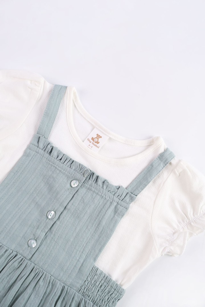 Dungaree Dress with T-shirt 