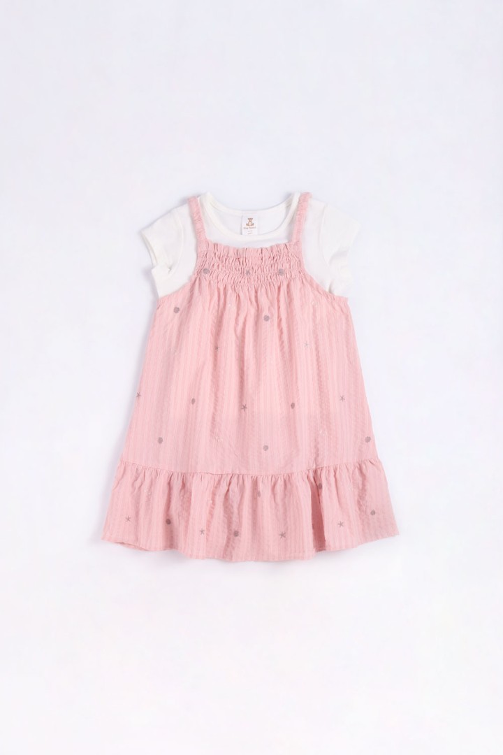 Dungaree Dress with T-shirt