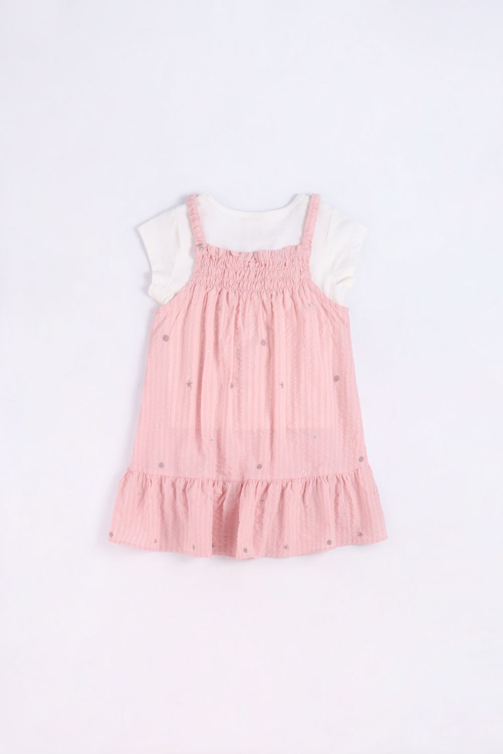 Dungaree Dress with T-shirt