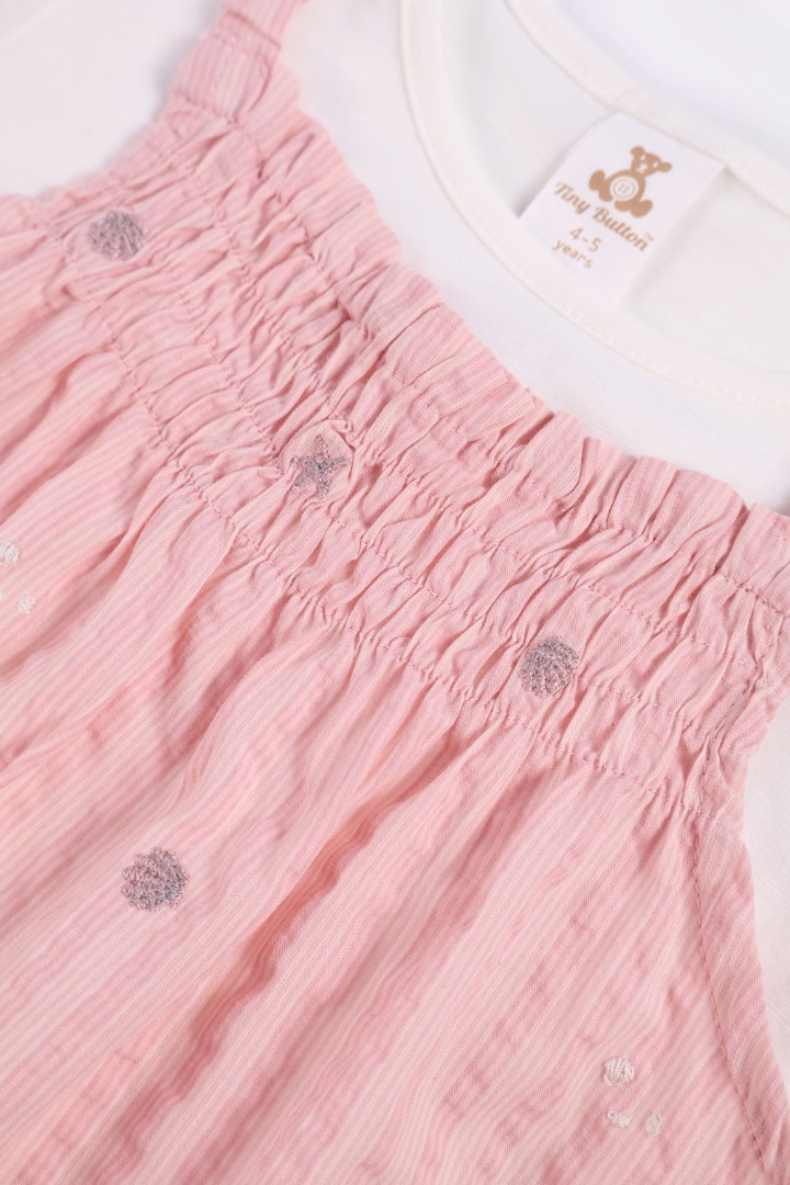 Dungaree Dress with T-shirt