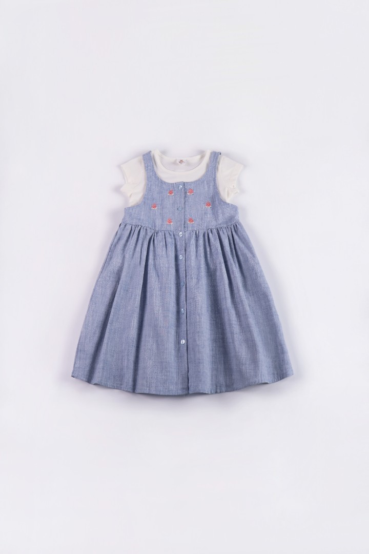 Dungaree Dress with T-shirt