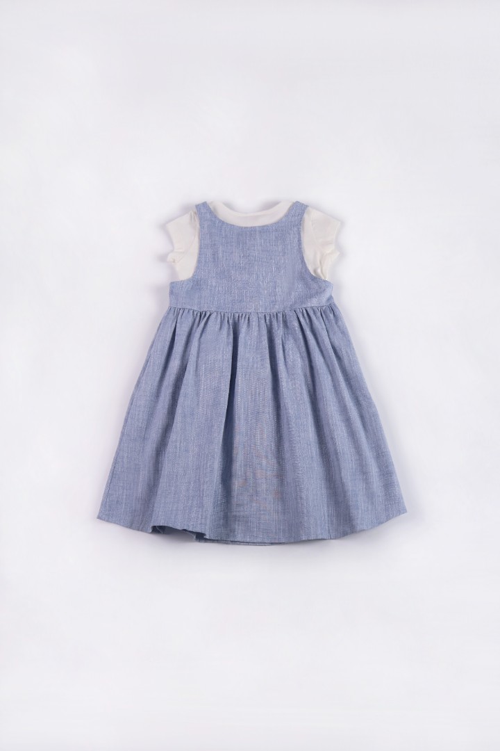 Dungaree Dress with T-shirt