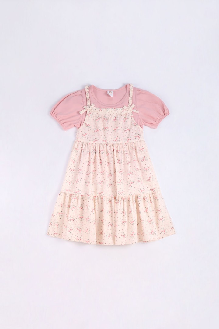 Dungaree Dress with T-shirt