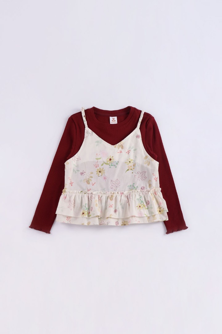 2-Piece Strappy Top with T-shirt