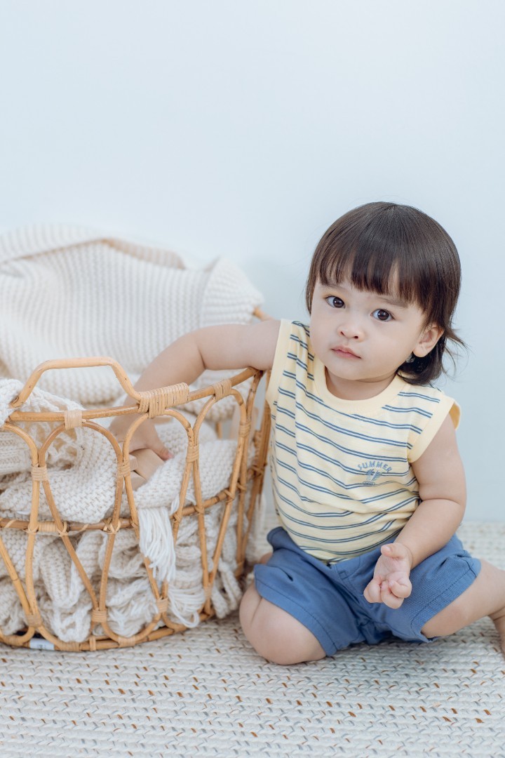 Striped T-Shirt with Short Suit Set