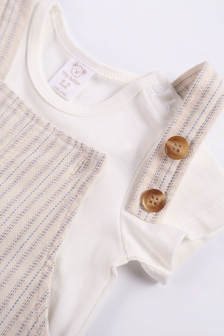 Embroidered Dungaree Set