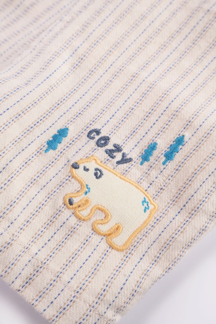 Embroidered Dungaree Set