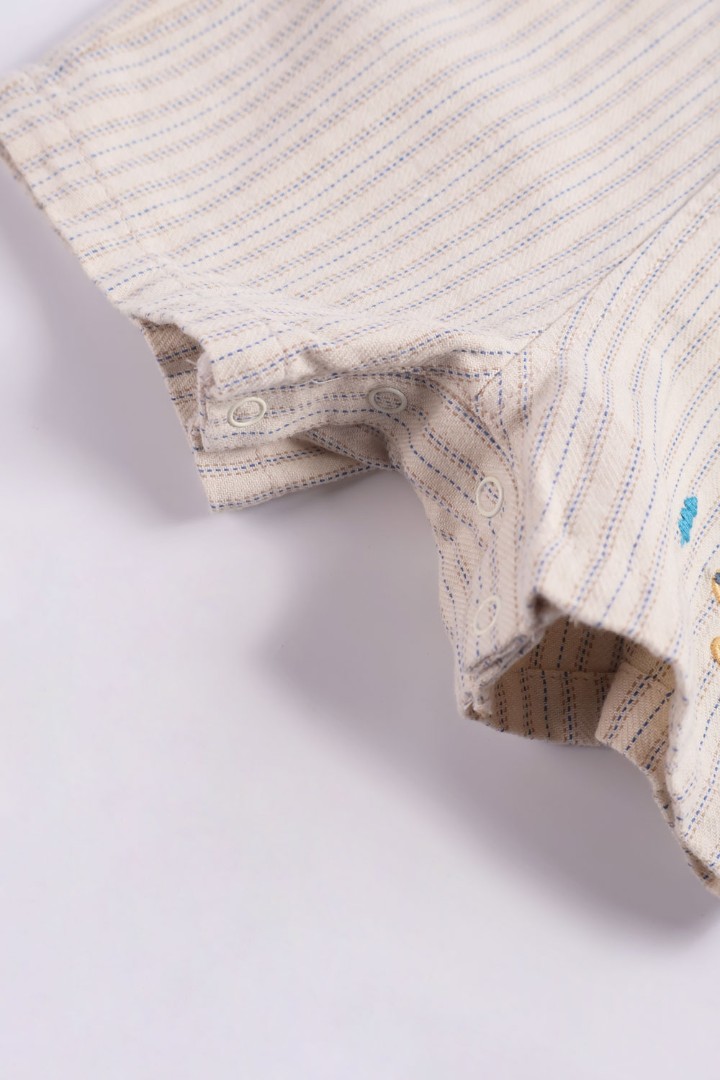 Embroidered Dungaree Set