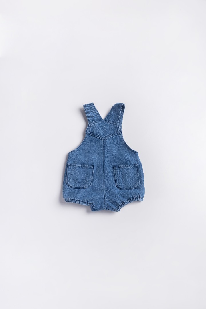 Denim Dungaree with Embroidery