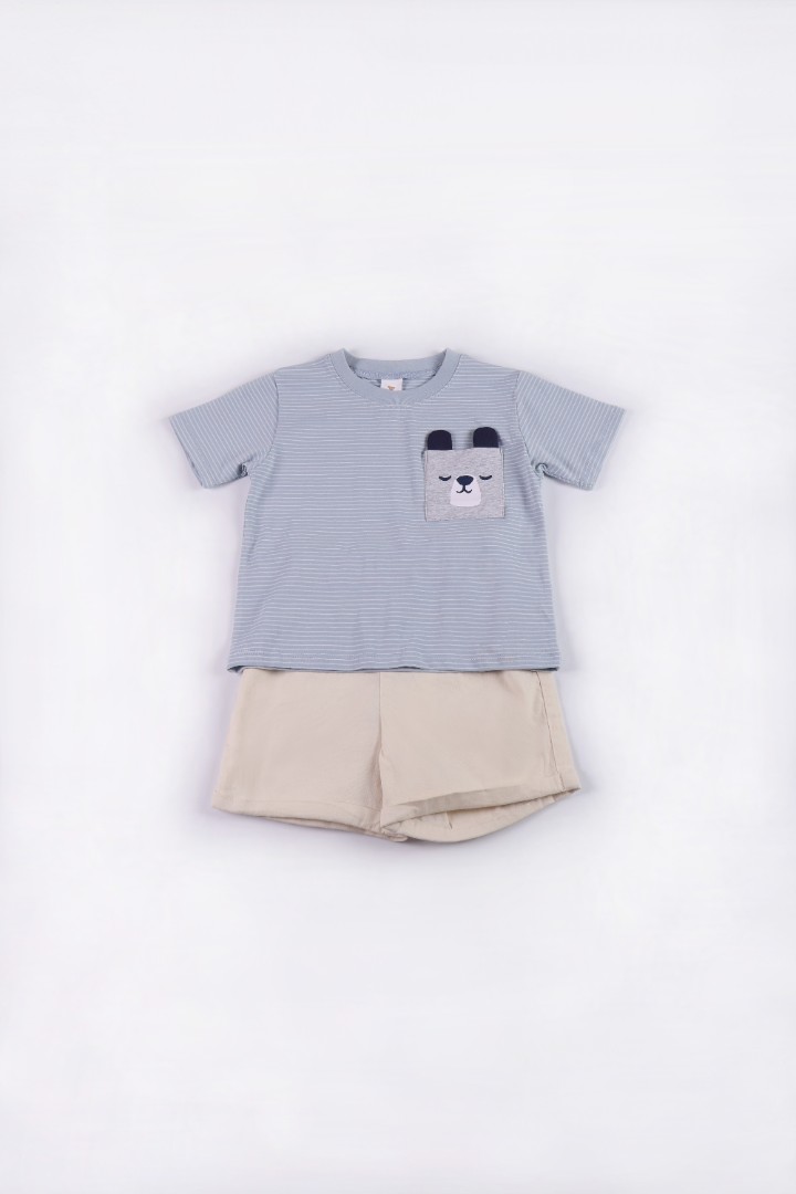 Graphic T-Shirt with Short Suit Set