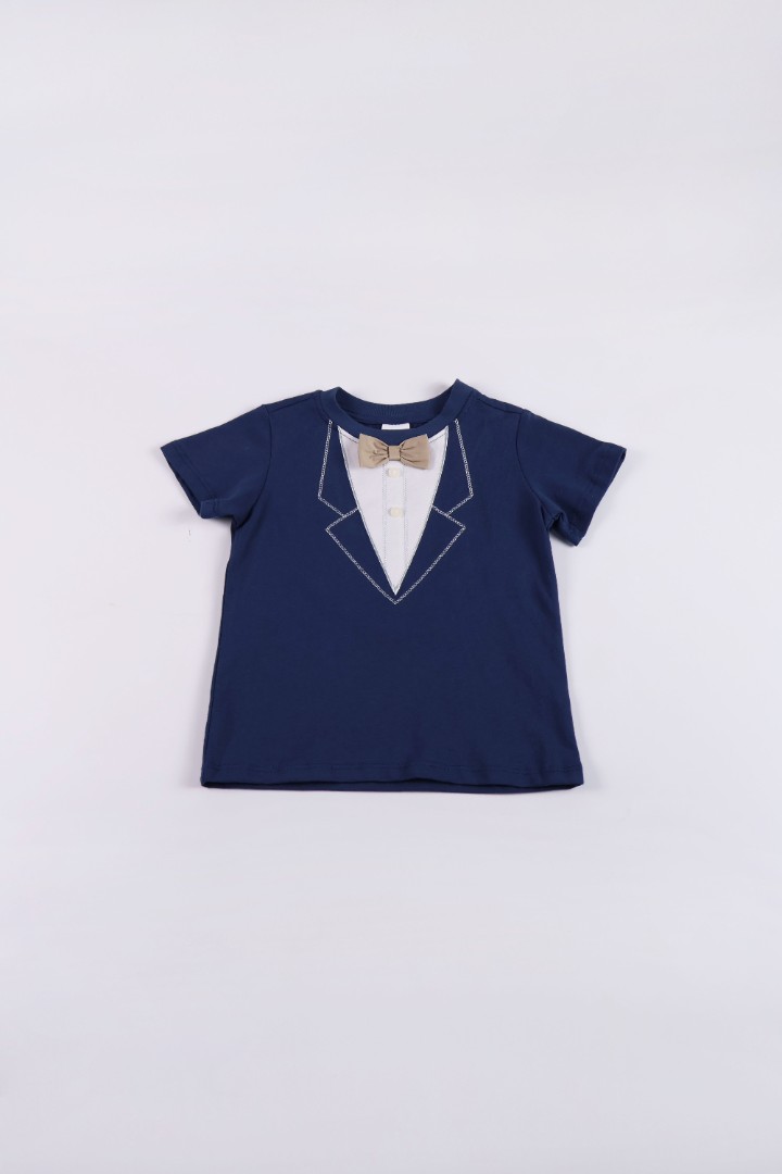 Bow-tie T-Shirt with Short Suit Set