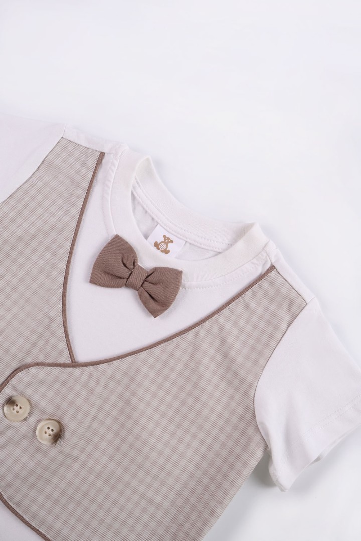 Bow-Tie T-Shirt with Short Suit Set