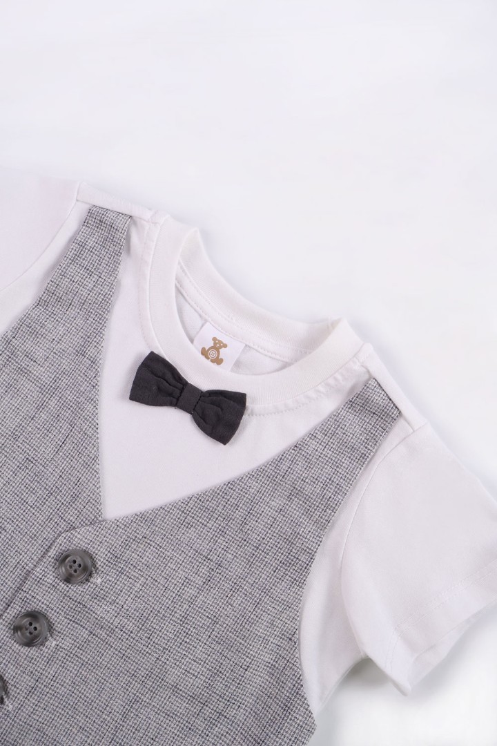 Bow-Tie T-Shirt with Short Suit Set