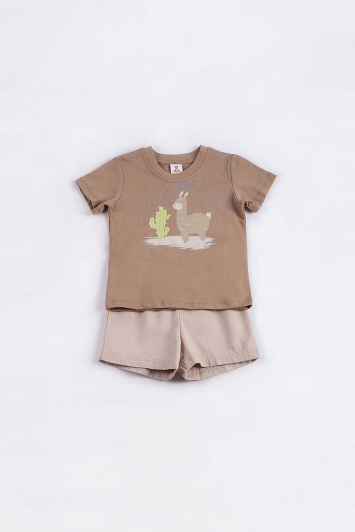 Graphic T-Shirt with Short Suit Set