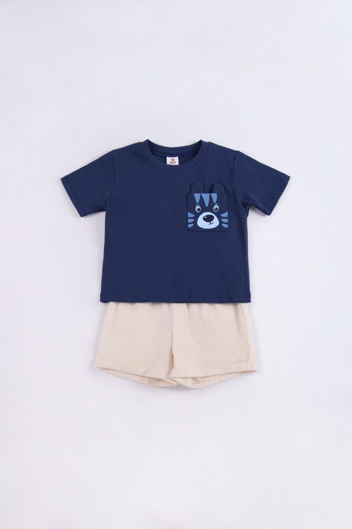 Graphic T-Shirt with Short Suit Set
