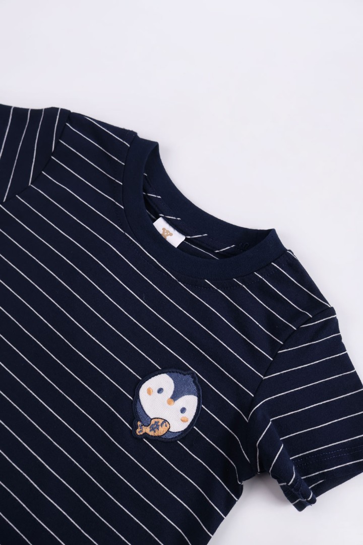 Embroidered T-Shirt with Short Suit Set