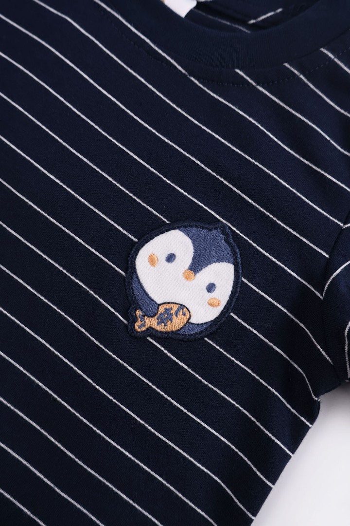 Embroidered T-Shirt with Short Suit Set