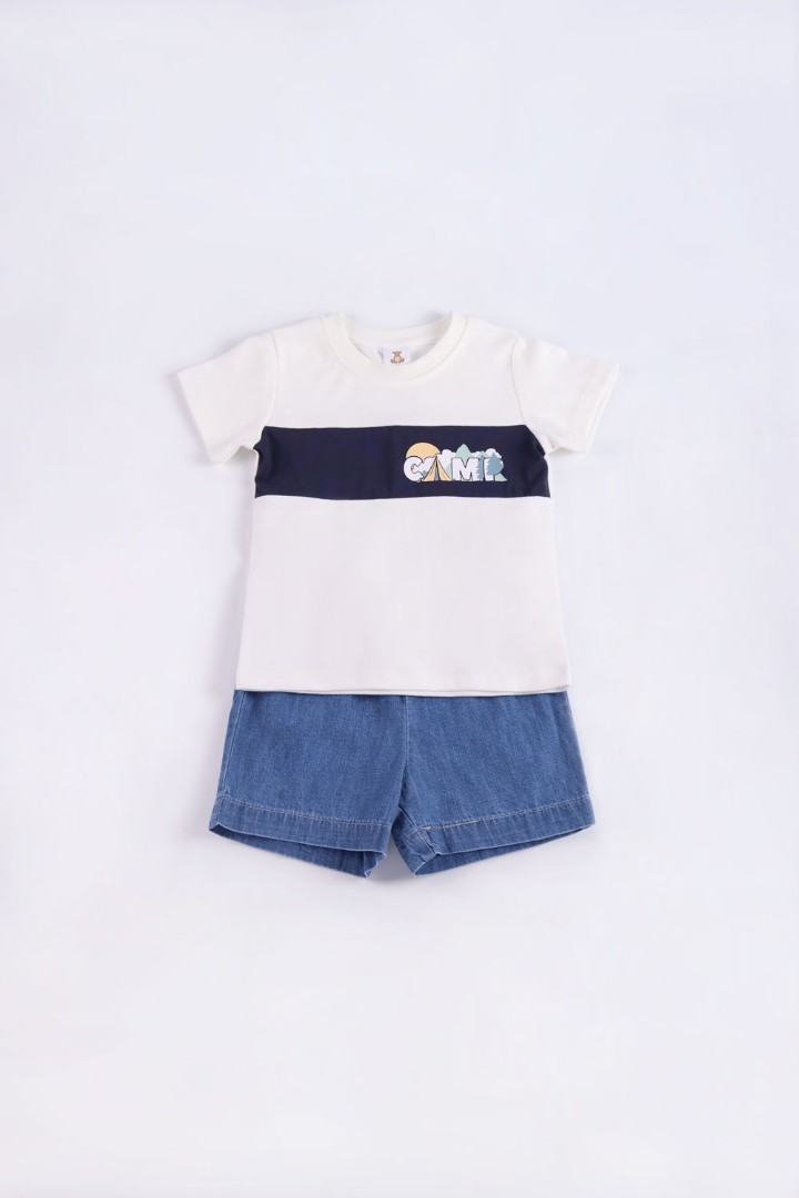Graphic T-Shirt with Short Suit Set