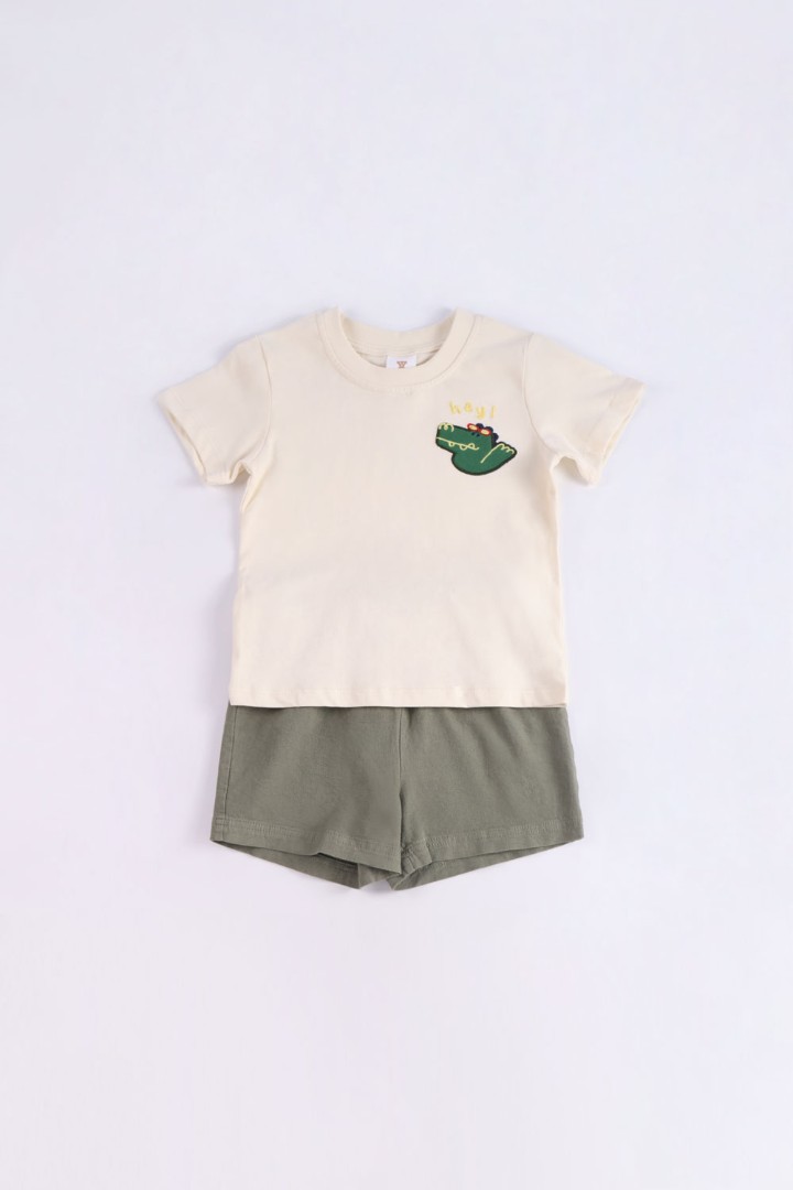 Graphic T-Shirt with Short Suit Set