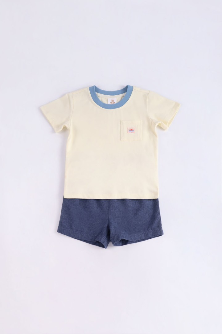 Striped T-Shirt with Short Suit Set