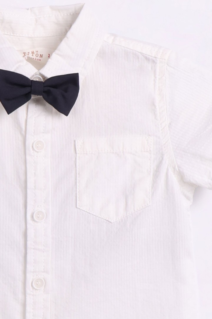 Shirt with Bow-Tie